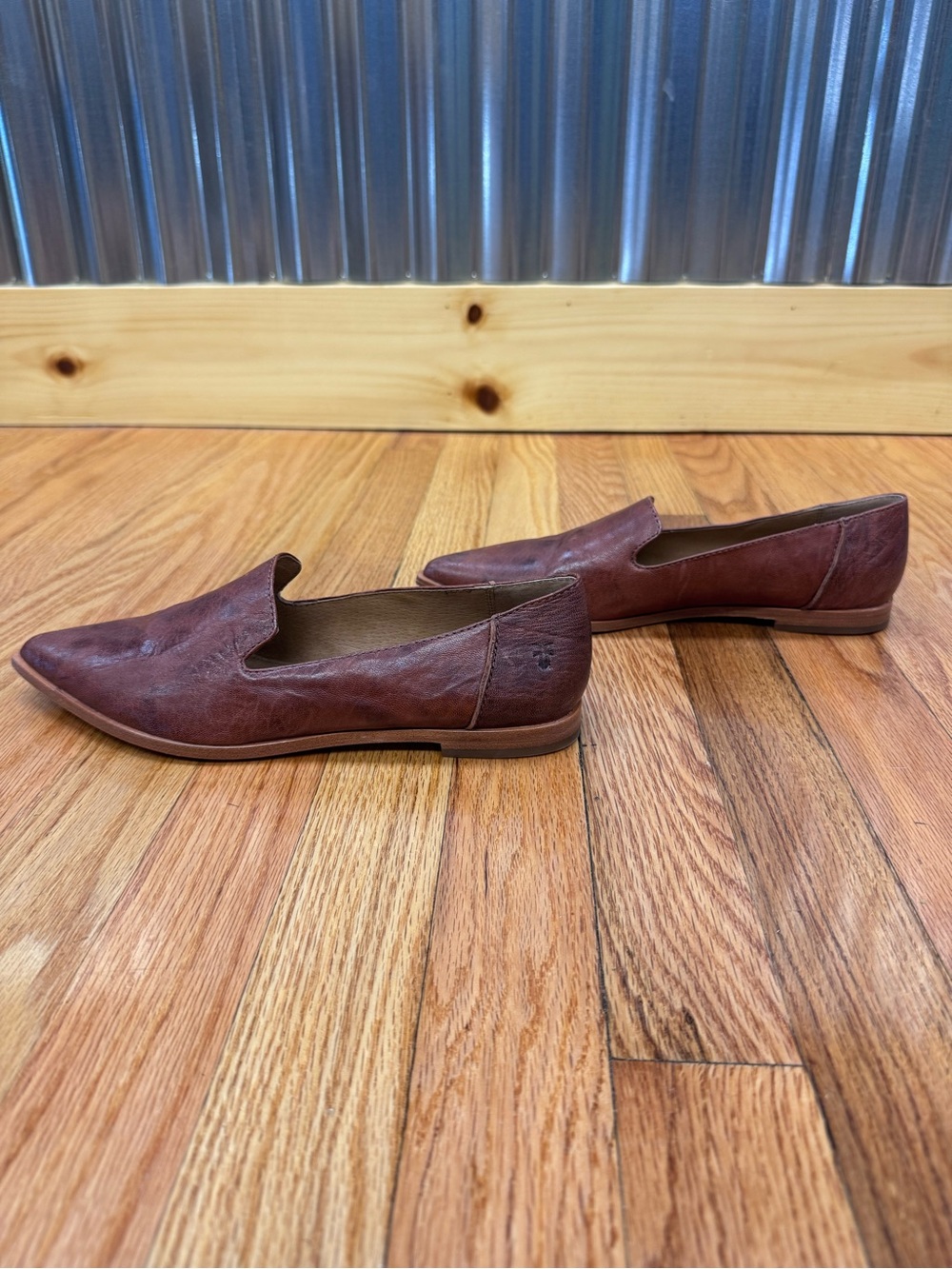 Frye Women’s Slip-On Kenzie Brown Leather Loafers
